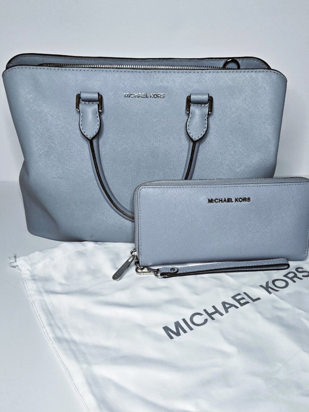 Michael Kors Savannah Saffiano Leather Large Satchel & Matching Wallet